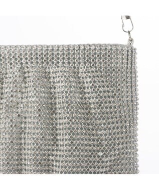 UNBILLION カシュカシュ cachecache / メタリックビーズスクエアミニショルダー シルバー