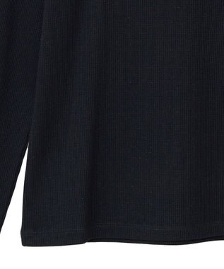 earth music&ecology ラメテレコハイネックプルオーバー Black