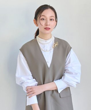 Phoebe ニュアンスメタルブローチ　ゴールド ゴールド