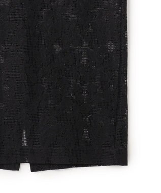 BEIGE， FLUORITE / 異素材コンビ レーススカート Black