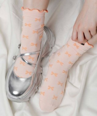 WEGO モチーフ総柄メロークルーソックス