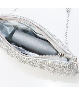 UNBILLION カシュカシュ cachecache / メタリックビーズスクエアミニショルダー シルバー