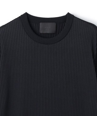 JOSEPH HOMME 【HIGH GRADE LINE】アーバンプリーツ　クルーネック半袖ニット ブラック系