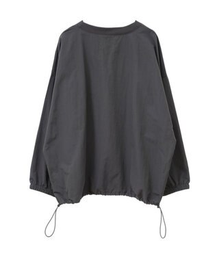 Green Parks ナイロンロゴＶネックプルオーバー Charcoal Gray