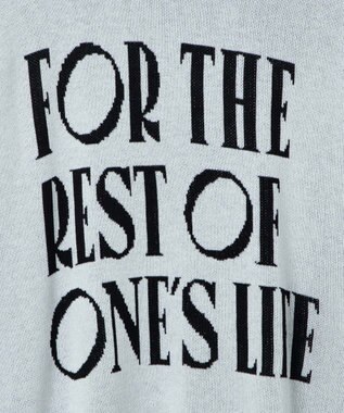 WEGO ロゴジャガードニットプルオーバー ライトグレー