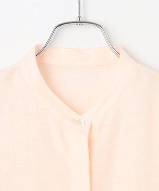 #Newans 【洗える】ダブルフリルヘムシアーシャツ シアーピンク