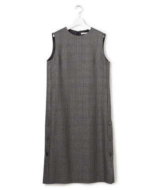 ICB L ウォッシャブルライトウール ワンピース ラメチェック