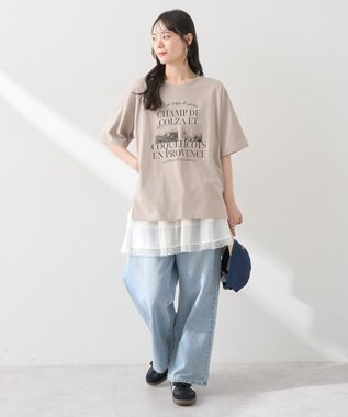 earth music&ecology ＰｈｏｔｏスリットＴ Beige