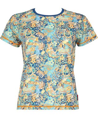 CW-X 【WOMEN】 CW-X 【CHUMS (チャムス)コラボ】 レディーストップス 薄軽ランニングシャツ 吸汗速乾(本体) UVカット率90％以上(本体) 3分袖 半袖 レディース LNY510 /ワコール