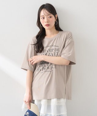 earth music&ecology ＰｈｏｔｏスリットＴ Beige