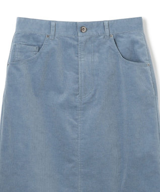 UNFILO ストレッチコーデュロイ Iラインスカート サックス