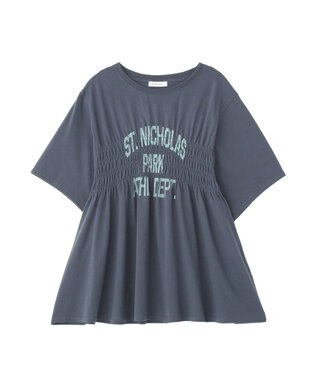 AMERICAN HOLIC シャーリングプリントTシャツ Navy