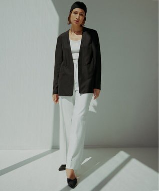 ICB L 【UVカット・吸水速乾・接触冷感・洗える】シェルタリングドライオックス ワイドパンツ オフホワイト系