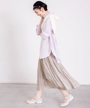 ANY ベルクロライトスニーカー ライトベージュ