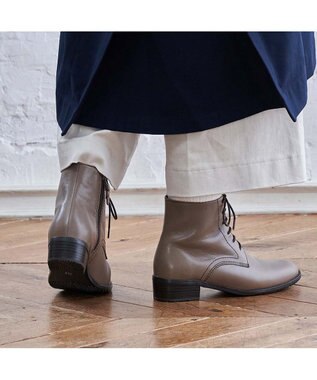 ing <ing>【WEB限定】【サスティナブルシリーズ】レースアップショートブーツ オーク