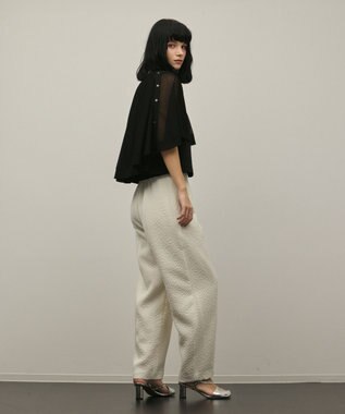 GRACE CONTINENTAL シアーケープニットカーディガン ブラック