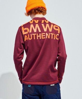 PW CIRCULUS 【裏起毛/防寒】【MEN】ステッチポイント モックネック ワイン系