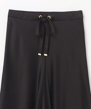 GRACE CONTINENTAL サテンバイアスロングスカート ブラック