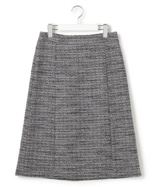 23区 L ライトシャインツイード スカート ブラックミックス