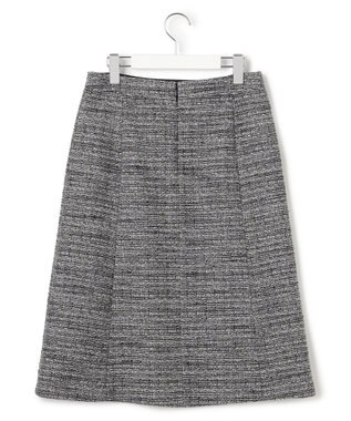 23区 L ライトシャインツイード スカート ブラックミックス