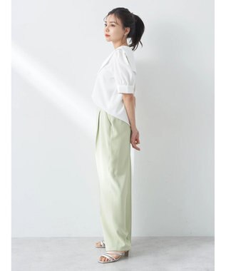 earth music&ecology タックストレートパンツ Light Green