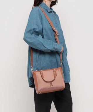 LANVIN en Bleu ラドリー 2wayハンドバッグ ピンクブラウン