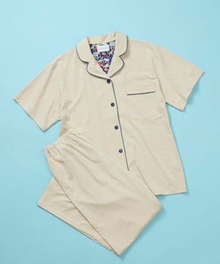 une nana cool 【綿100%】70/2 天竺 半袖開襟パジャマ MADE WITH LIBERTY FABRIC