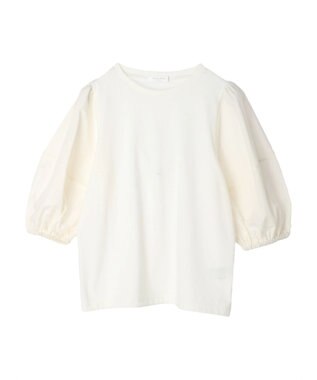 Green Parks 布帛ドッキングランタンスリーブカットプルオーバー Off White