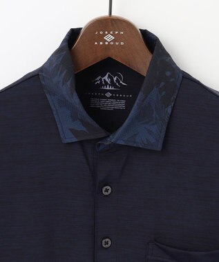 JOSEPH ABBOUD MOUNTAIN 【UNISEX】接触冷感 クールスキンガードポロシャツ ネイビー系