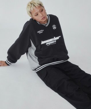 WEGO ナイロンゲームロゴプルオーバー ブラック