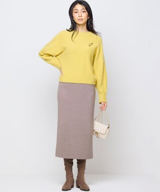 組曲 【Oggiコラボ】きらきらラメニットスカート モカブラウン系