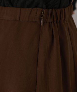 GRACE CONTINENTAL レースヘムフレアスカート ブラウン