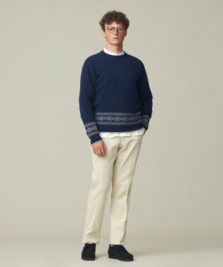 J.PRESS MEN 【WEB限定】フェアアイル クルーネックニット ネイビー系