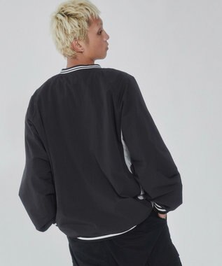 WEGO ナイロンゲームロゴプルオーバー ブラック