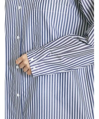 CRAFT STANDARD BOUTIQUE プランサーボタンシャツワンピース Stripe Black