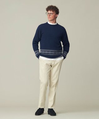 J.PRESS MEN 【WEB限定】フェアアイル クルーネックニット ネイビー系