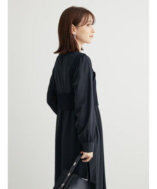 Green Parks Ｂ．ＳＥＴ２点ニットジレ＋ワンピース Black