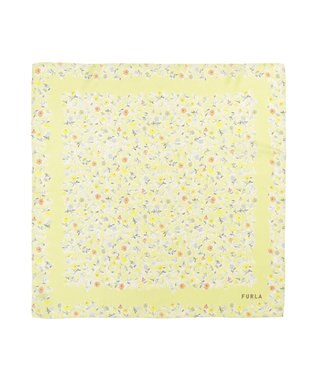 MOONBAT 【シルク100%】フルラ (FURLA) 小花柄 シルクプリントスカーフ 58cm×58cm