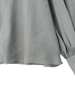 CRAFT STANDARD BOUTIQUE インド製 ボリュームスリーブブラウス Gray