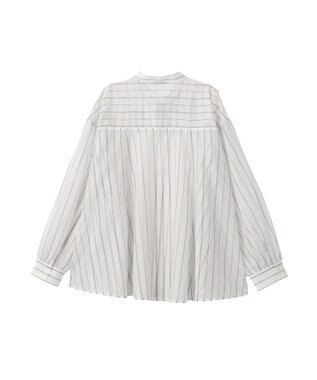 Green Parks フレアラインスキッパーブラウス Stripe