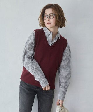 WEGO 【26年春新色登場★】USPOLOBIGシャツ ブラックチェック1