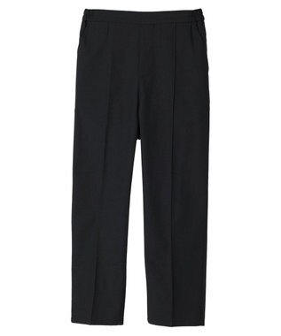 Green Parks 綿麻混イージーテーパードパンツ Black