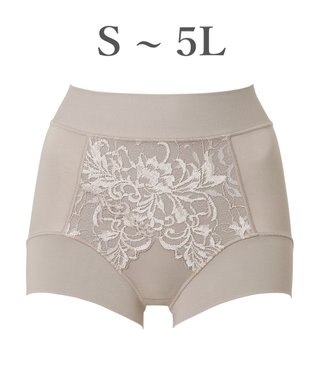 BRADELIS New York 【BRADELIS NewYork peace】綿混フィットレースショーツ24 ブラデリス 補正下着 ハイウエスト 深め トープ