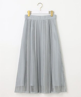 ANY SIS 【洗える】ストライプメッシュレース スカート ミント