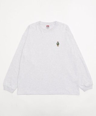 WEGO 【ユニセックス着用ITEM/MLサイズ展開】別注BENDAVISワンポイントT（LS） アッシュグレー