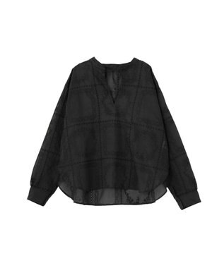 AMERICAN HOLIC スキッパーレースブラウス Black