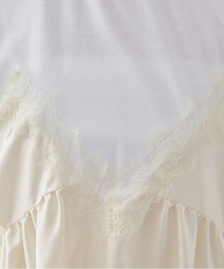 WEGO 【ANGIE VINTAGE】サテンレースドッキングレイヤードトップス ホワイトその他