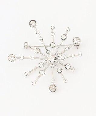 23区 【APPLAUDIR】クリスタルブローチ シルバー系