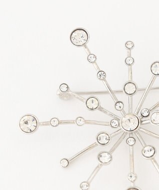 23区 【APPLAUDIR】クリスタルブローチ シルバー系