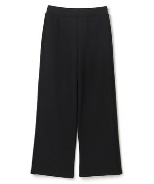 BEIGE， 【BEIGE,ecru/WEB限定・洗える】LOOP BACK / コットンワイドストレートパンツ Black